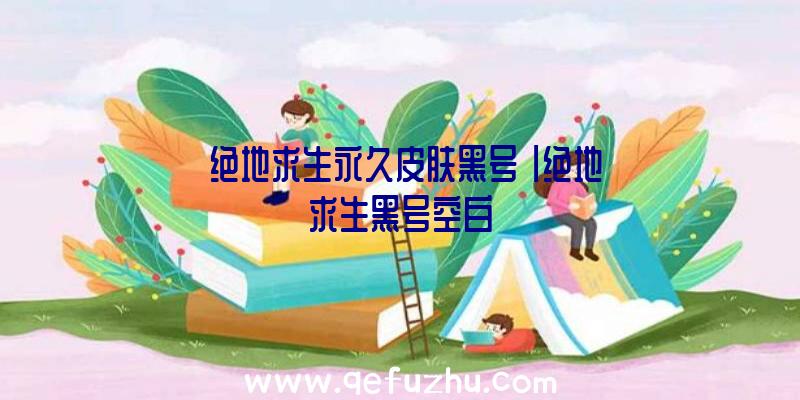 「绝地求生永久皮肤黑号」|绝地求生黑号空白